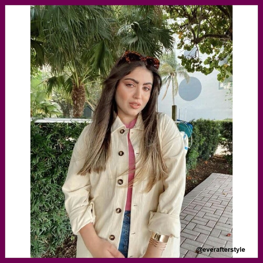 Corduroy Shacket Jacket Button Down Oversized Chi… - image 5